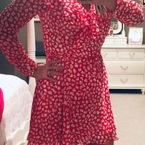 Free People NWT mini dress, red & white, sz medium